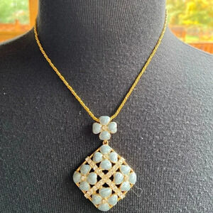 Gold / Rhinstone  / Floral Necklace